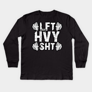 Gym Workout - LFT HVY SHT w Kids Long Sleeve T-Shirt